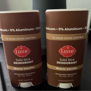 Lume solid stick deodorant (2) — warm vanilla (DISCONTINUED SCENT)